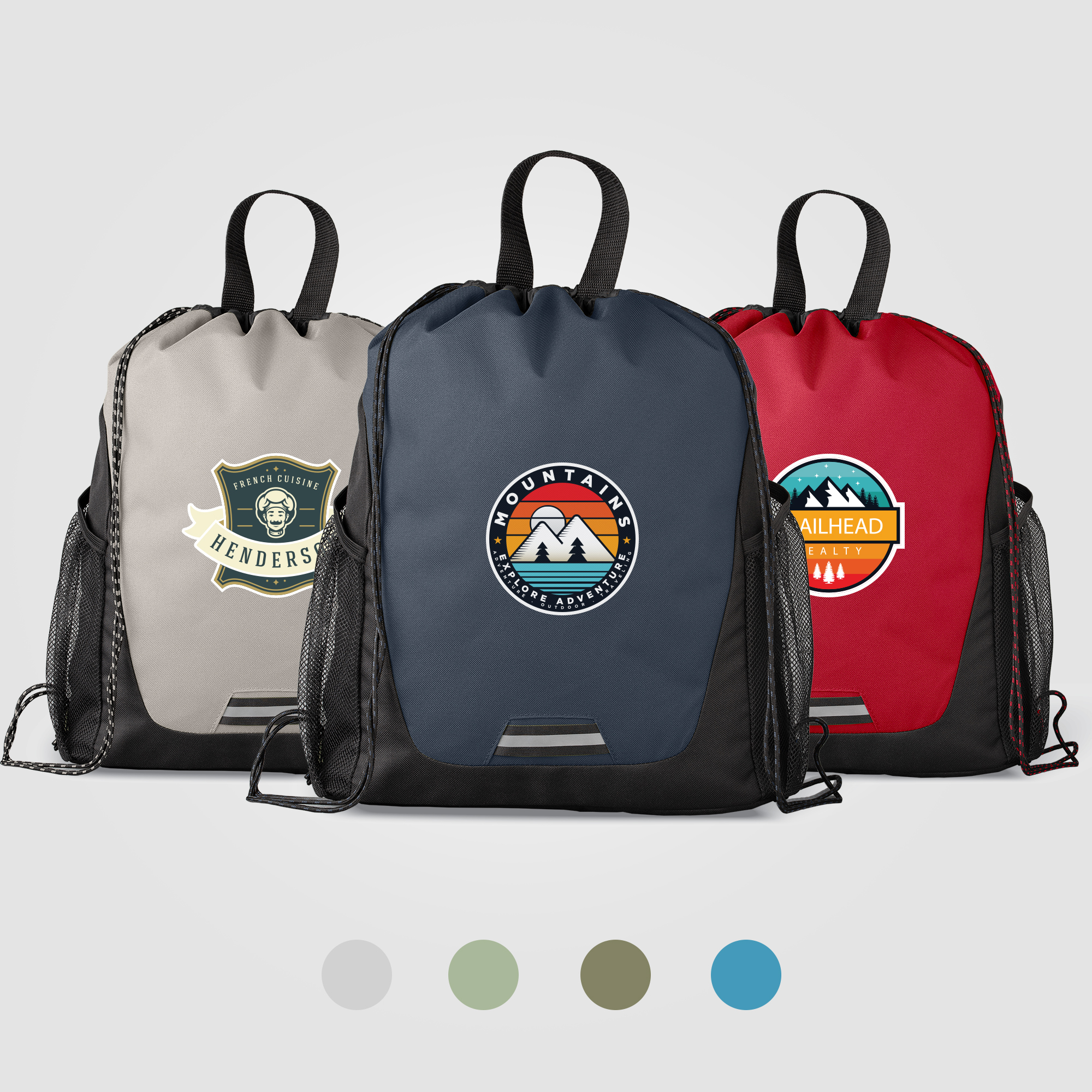 Jotun Recycled Polyester Pocketed Drawstring Bag - 2.6 gal 3