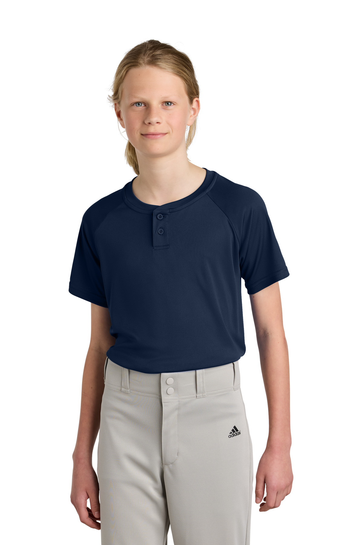 Sport-Tek Youth PosiCharge Competitor 2-Button Henley YST359 95