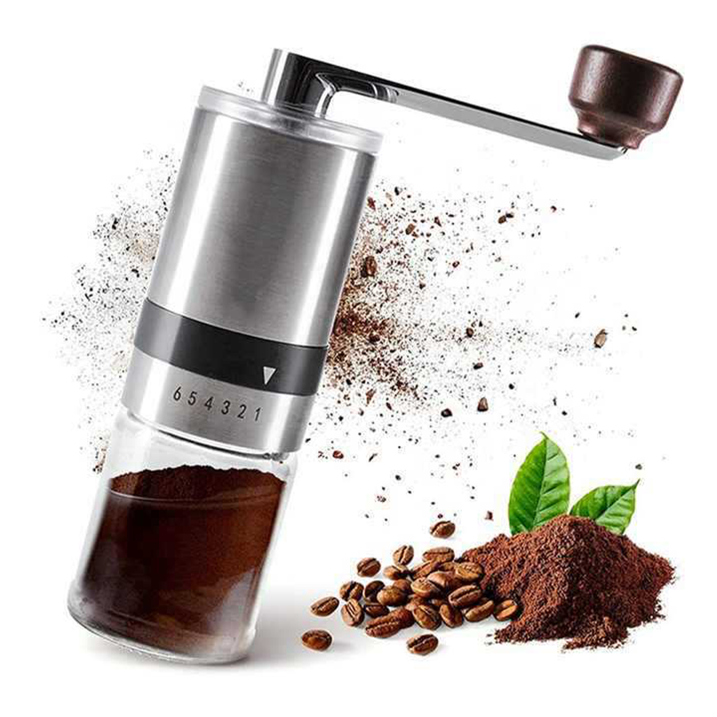 Stainless Steel Manual Coffee Bean Grinder 5