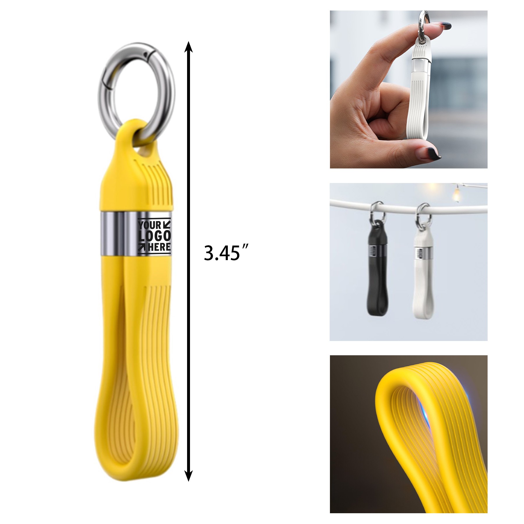 USB 4.0 Date Cable Portable Keychain 0.42ft 2