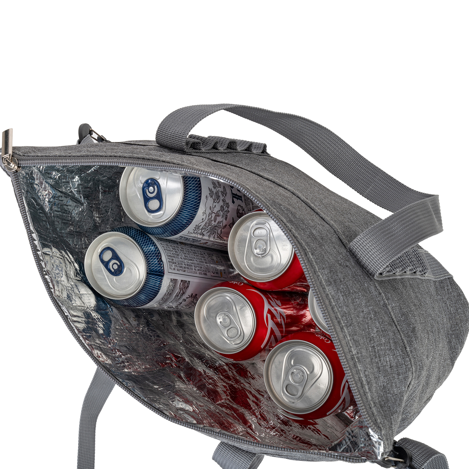 Heather Lite Insulated Lunch Bag with Strap and Pockets 3