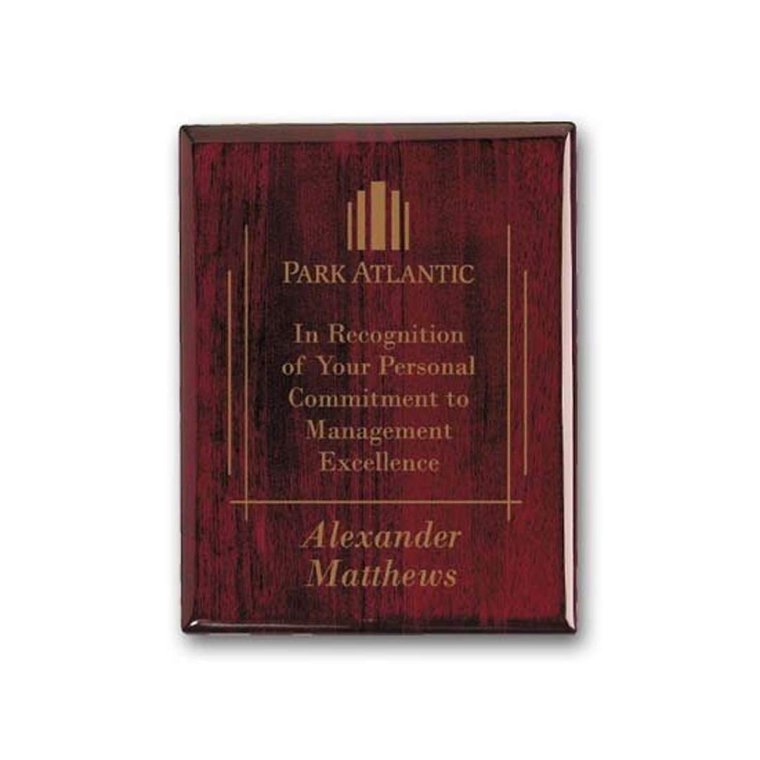 Laser Engraved Plaq - Rosewood 3