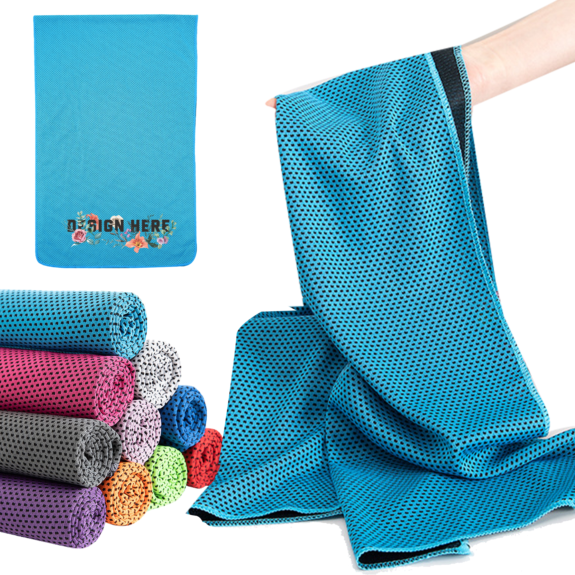Long Cooling Ice Towel Scarf for Hot Weather Relief 3