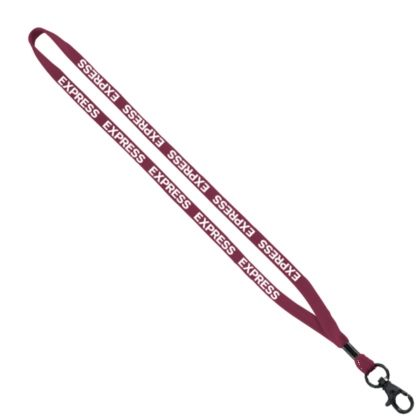 1/2" Cotton Lanyard with Metal Crimp & Split-Ring 127