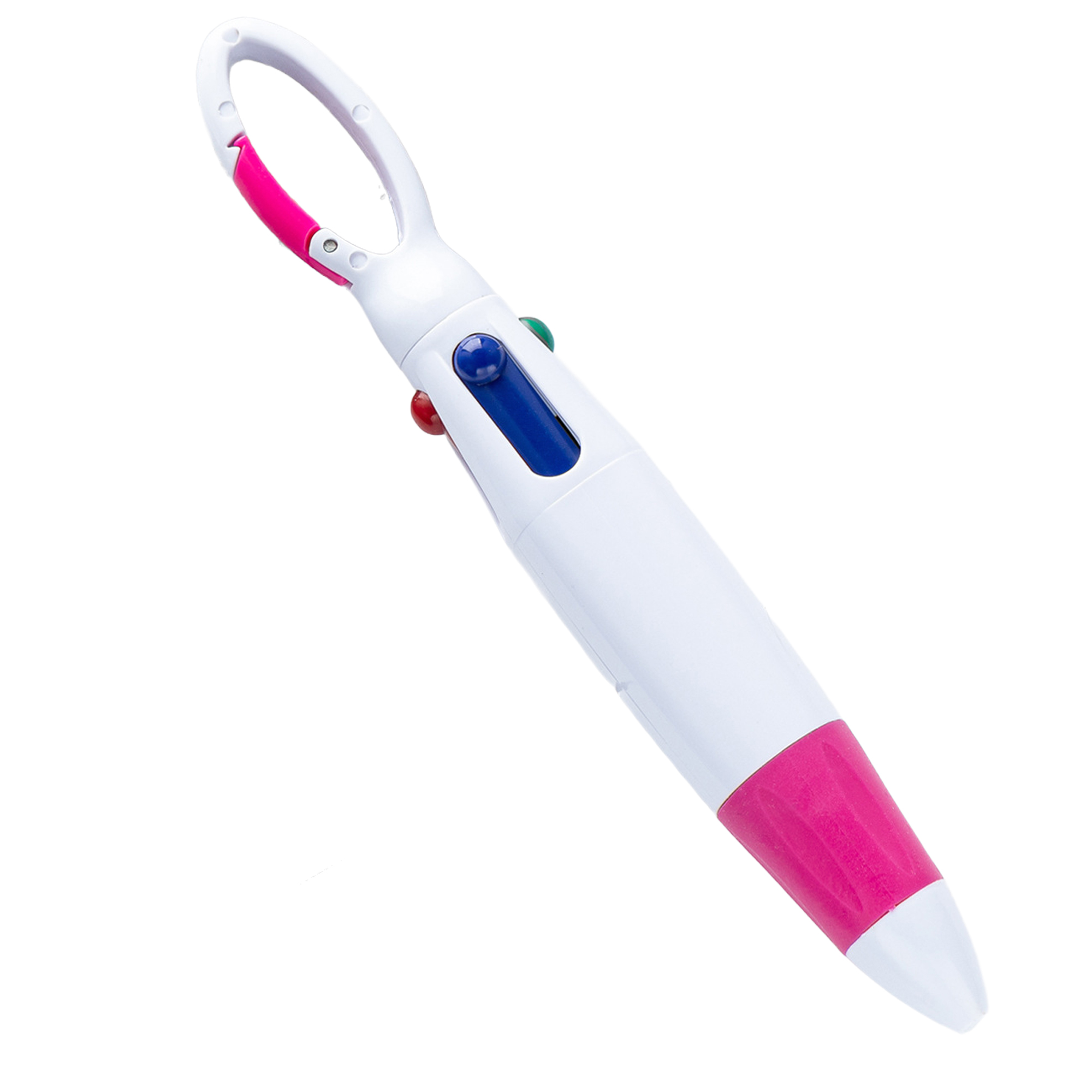 Multifunctional 4-in-1 Ballpoint Pen with Carabiner Clip 4