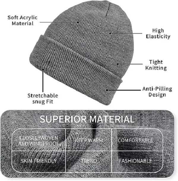 Knit Beanie Cap 1