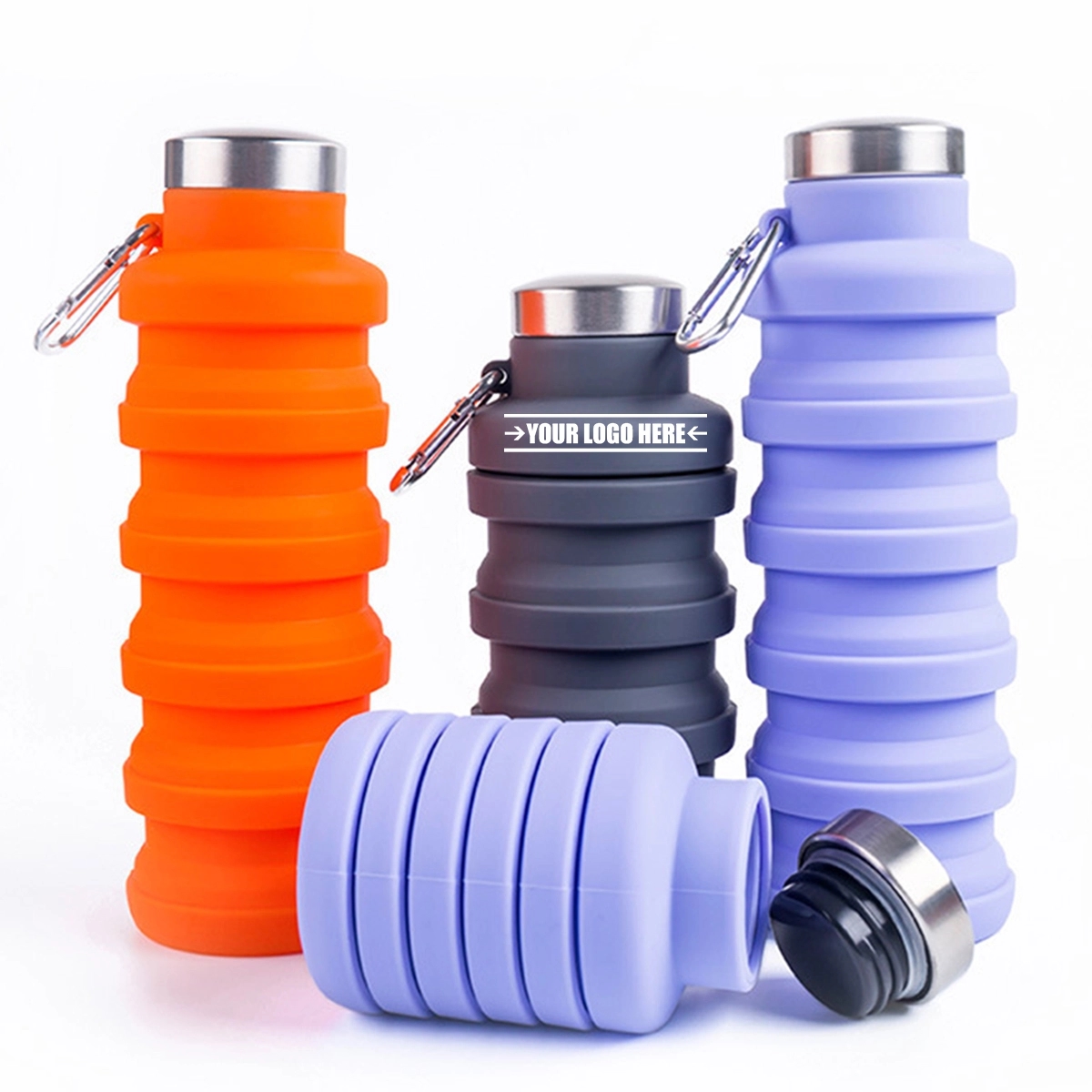 Collapsible Foldable Silicone Water Bottle 3