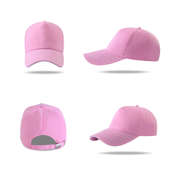Stock Poly Cotton 5 Panel Cap, Double Buckle Back Fastener 9