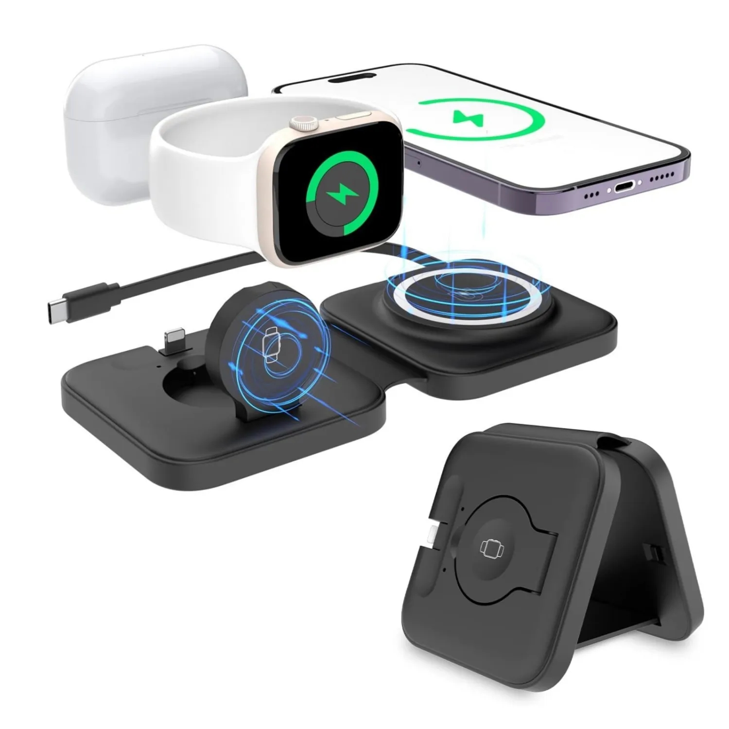 3-in-1 Magnetic Foldable Fast Charging Wireless Charger 4