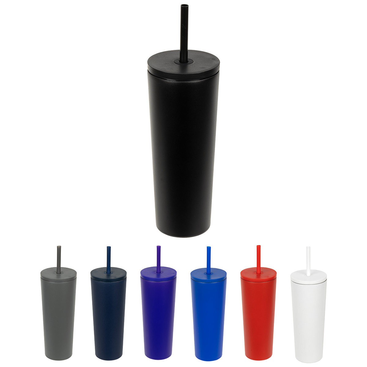 Bradford 24 oz Vacuum Insulated Stainless Steel Tumbler with Straw 8
