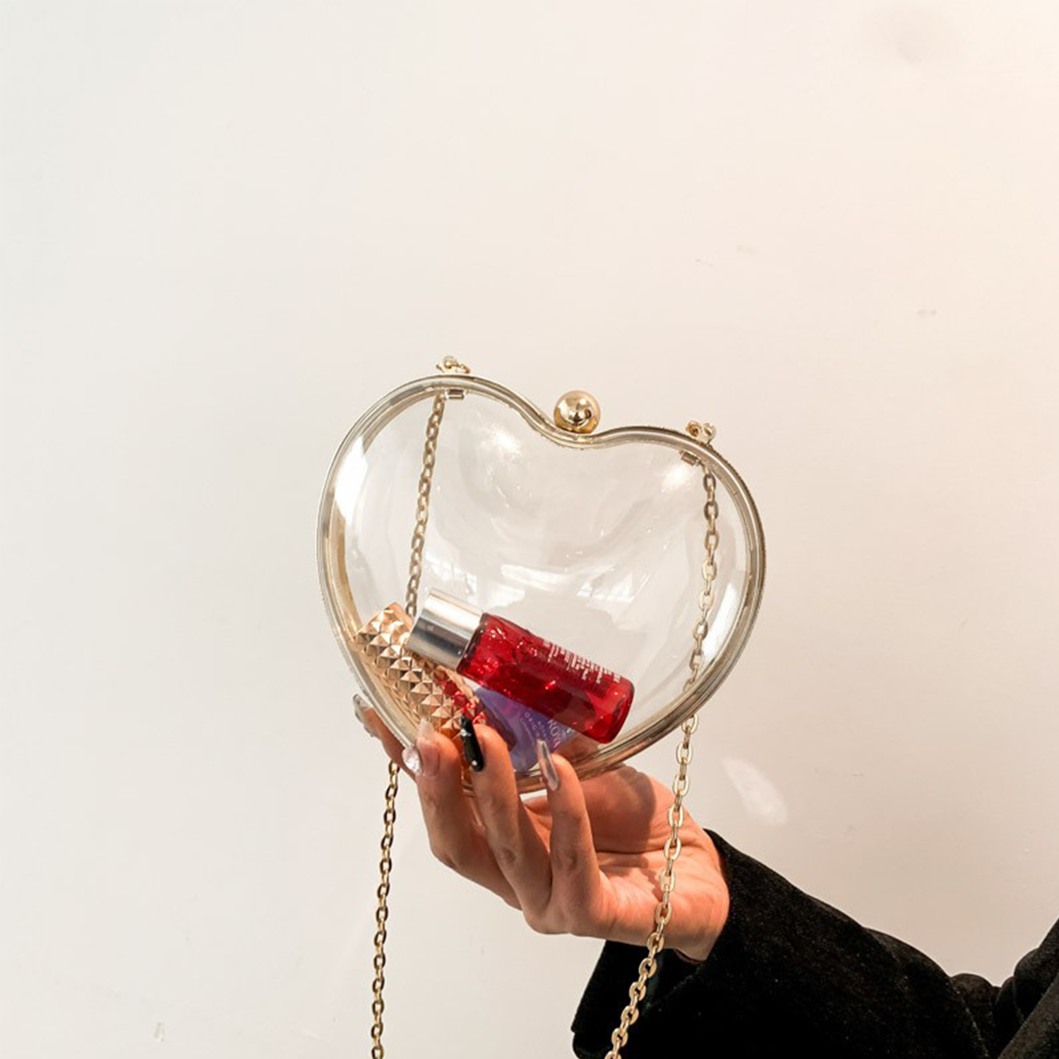 Transparent Heart shaped One Shoulder Crossbody Bag 12