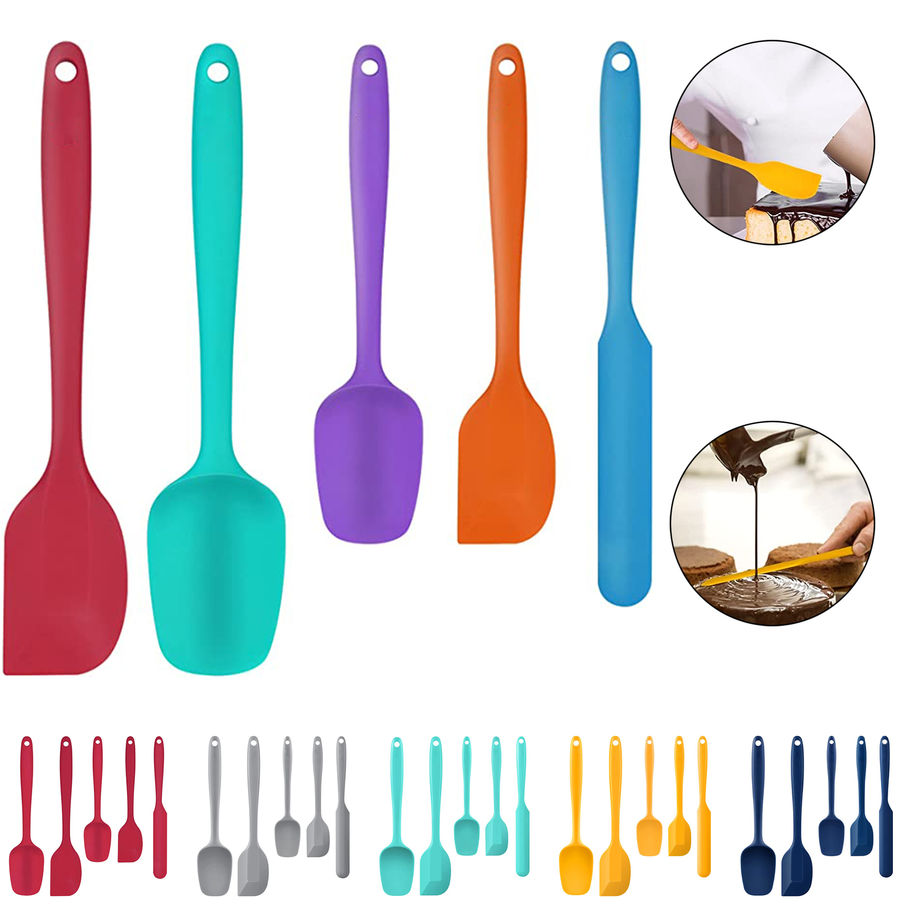 Silicone Rubber Spatula Set 2