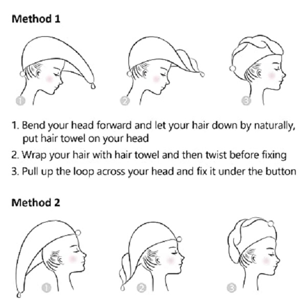 Microfiber Absorbent Hair Drying Caps 9