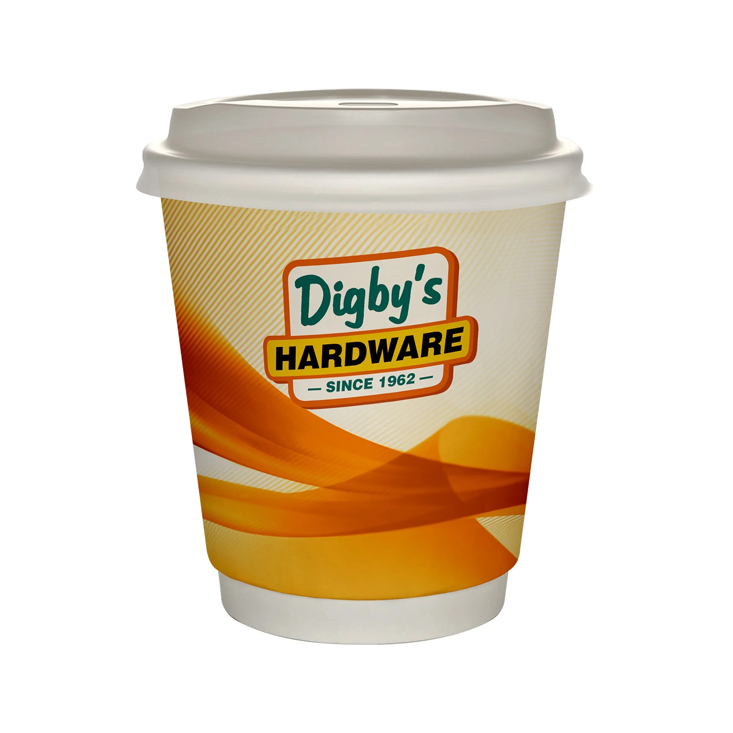 10 oz Full Color Groovy Insulated Paper Cup With Lid 17