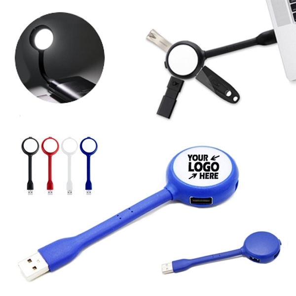 4-Port USB Hub with Book Light 2