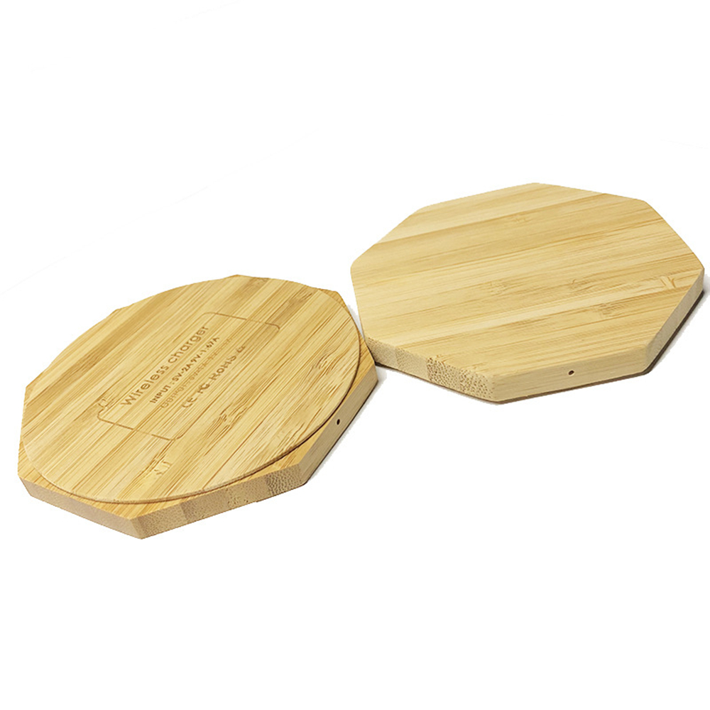 Natural Bamboo 15W Wireless Charger(Round & Rhombic) 2