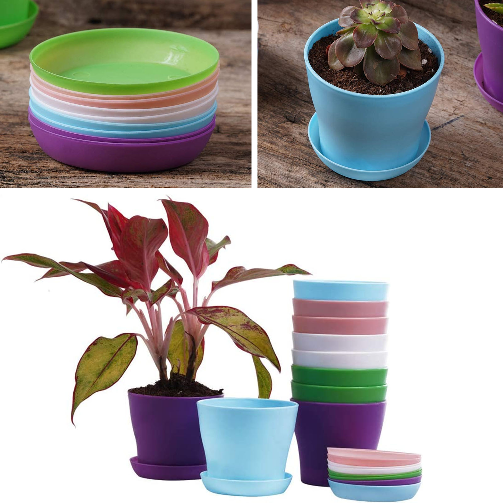 Plastic Planters Indoor Flower Plant Pot 2