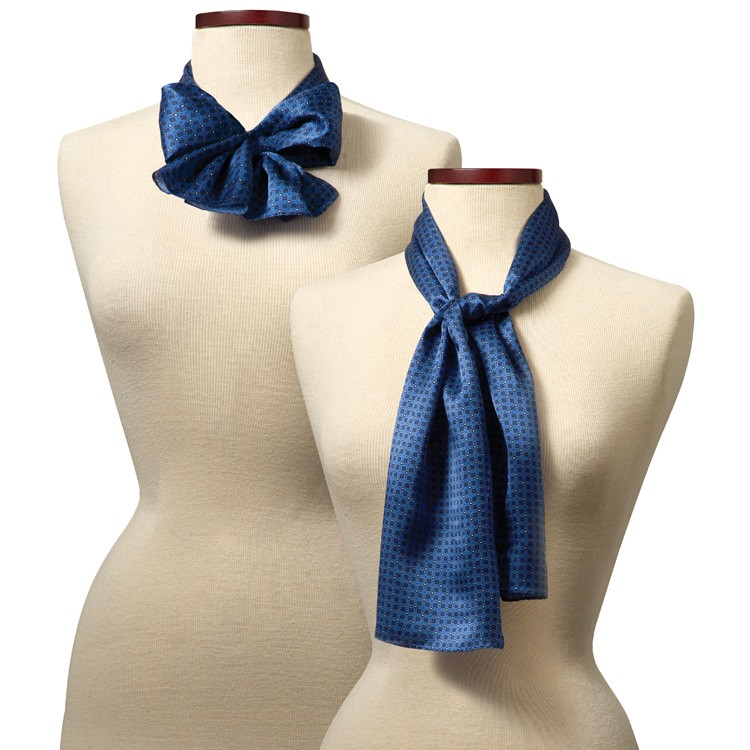 Navy Blue Felton Silk Scarf - 8"x45" 2