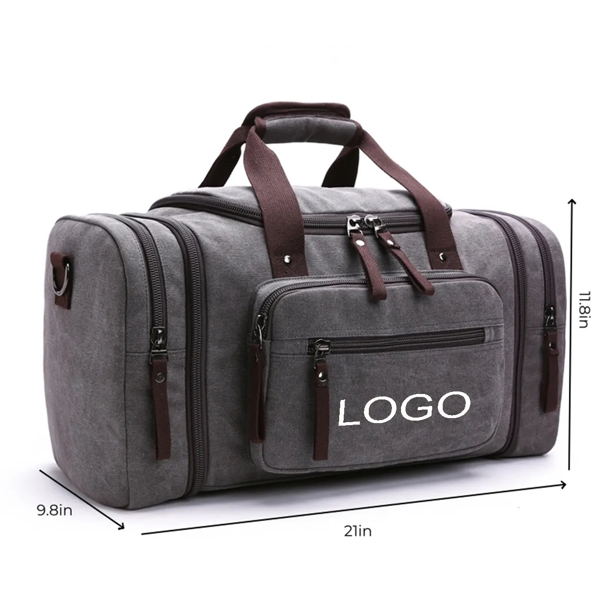 Canvas Duffle Bag for Travel Overnight Weekender 9