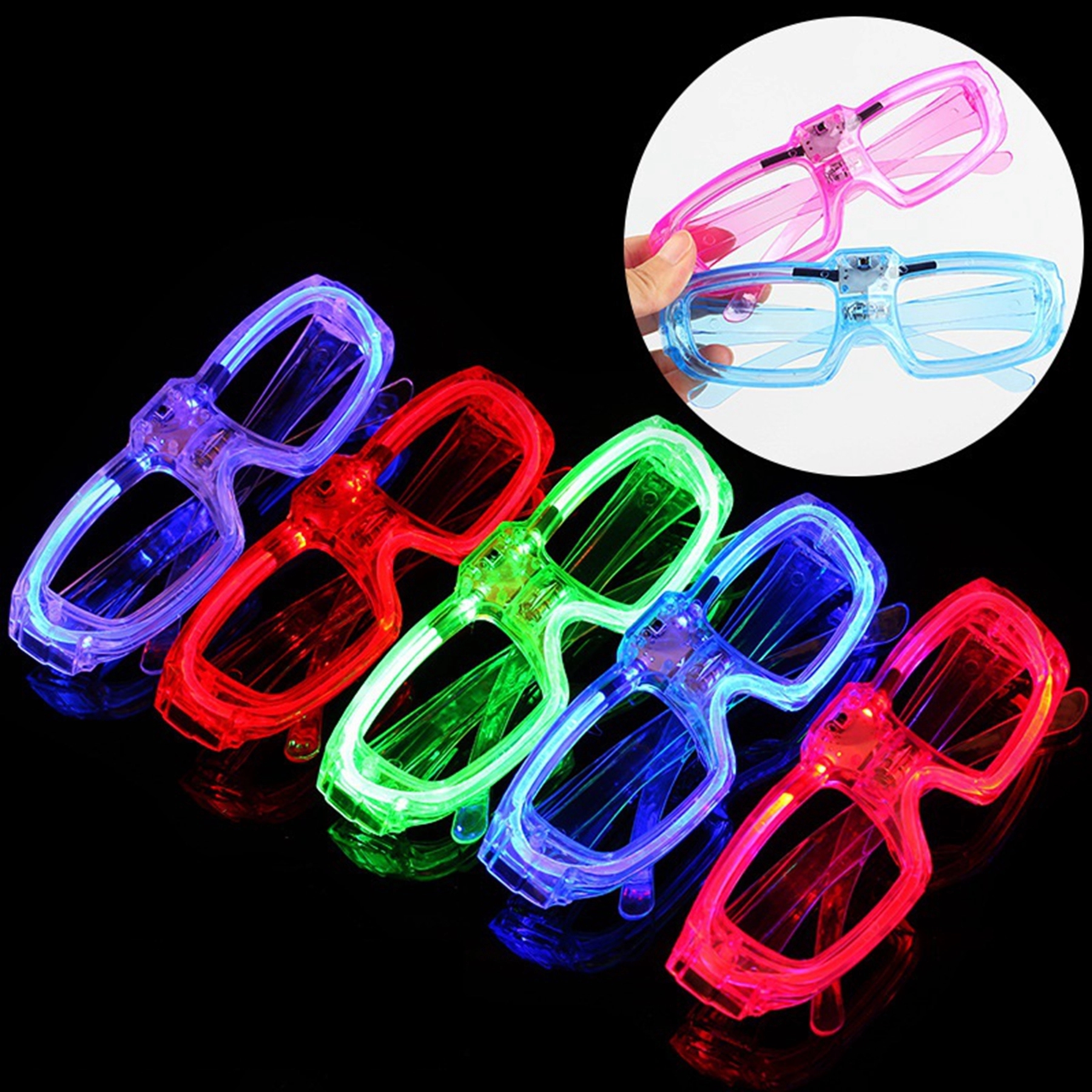 Luminous LED Flashing Light Up Eyeglasses 1