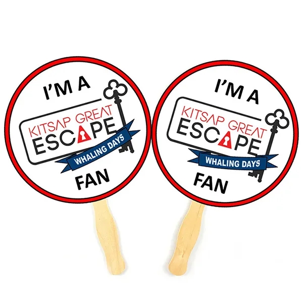 Custom Paper wooden hand fan 3