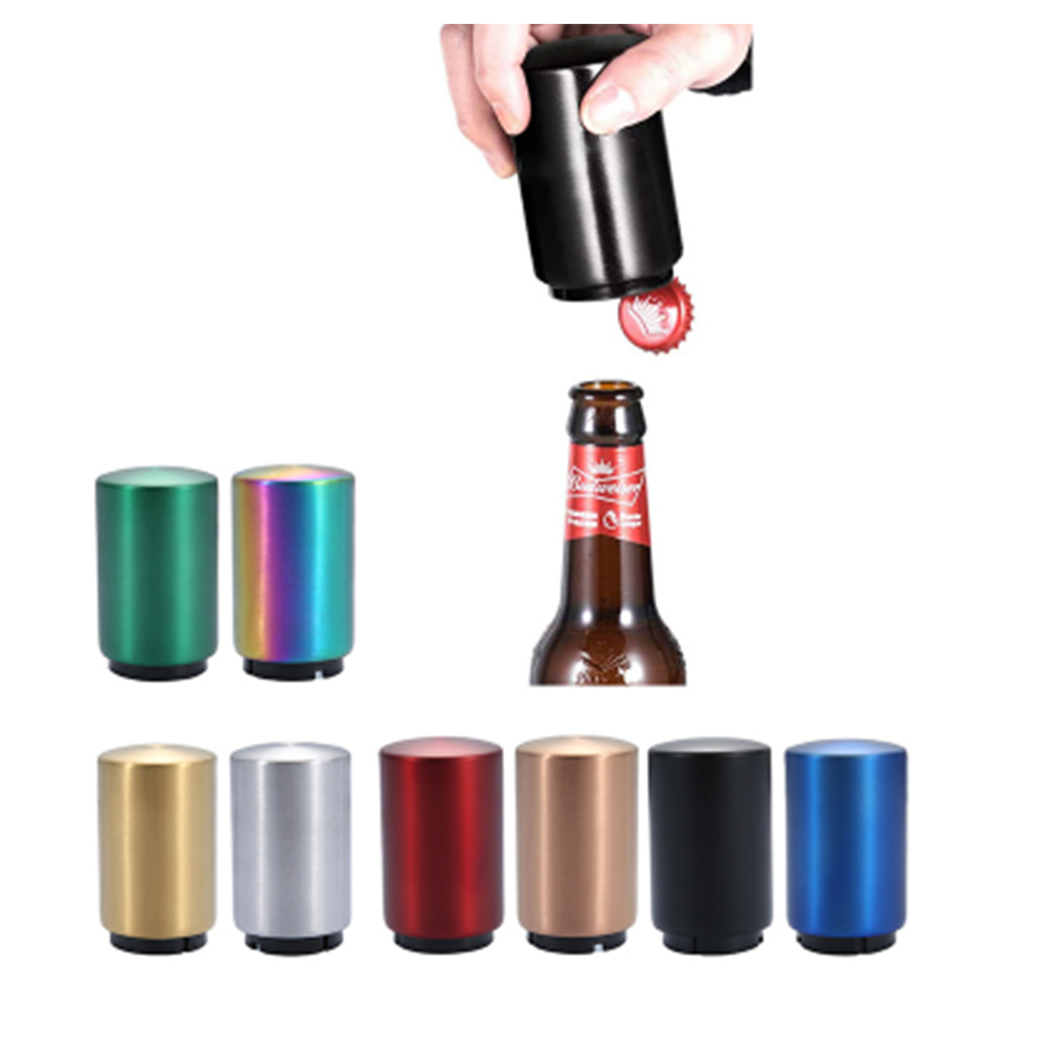 Stainless Steel Automatic Magnetic Beer Bottle Cap Opener 3