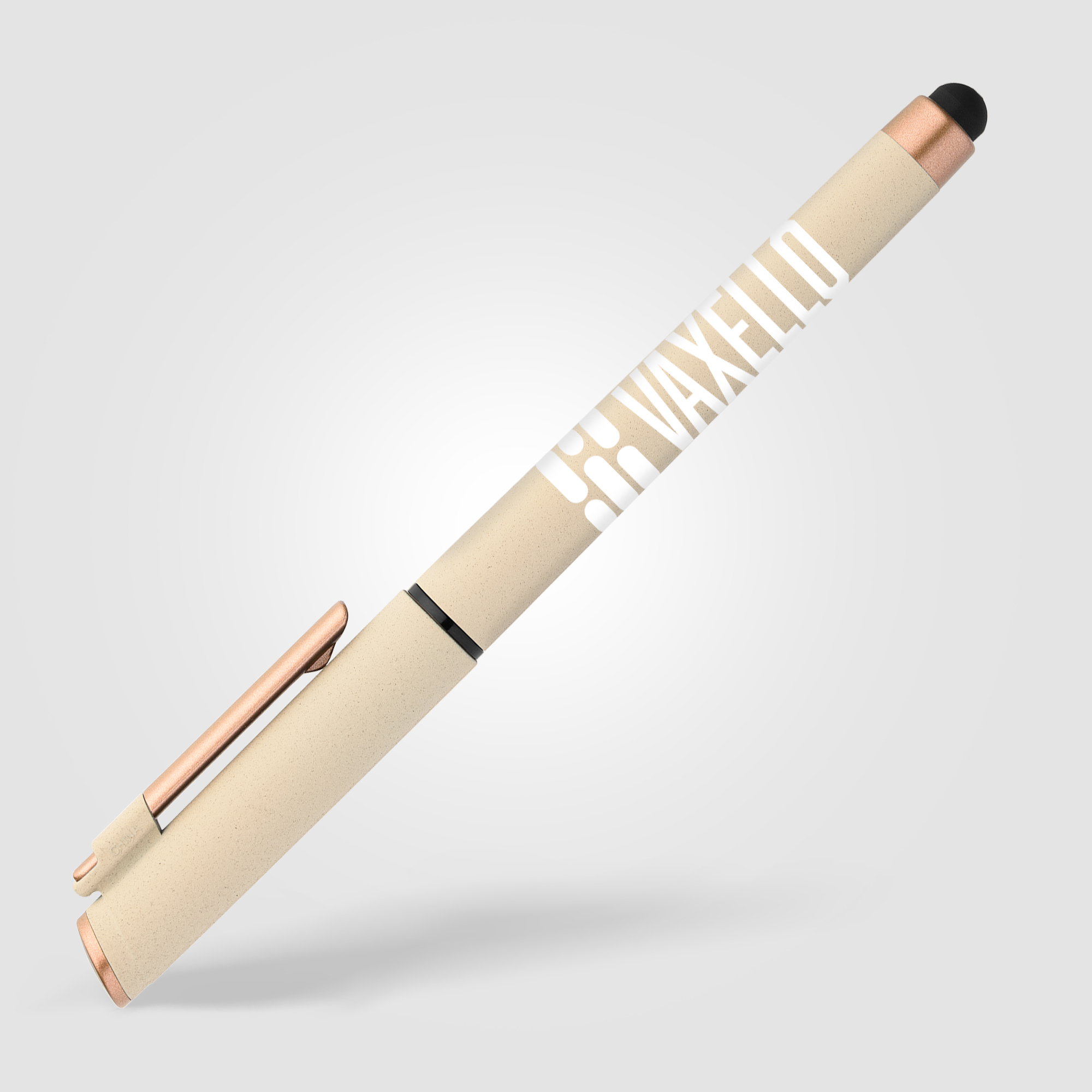 York Recycled Plastic Bronze Trim Stylus Gel Pen 24