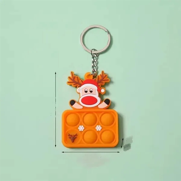 Christmas Ornament Push Bubble Pop Toy Keychain 2