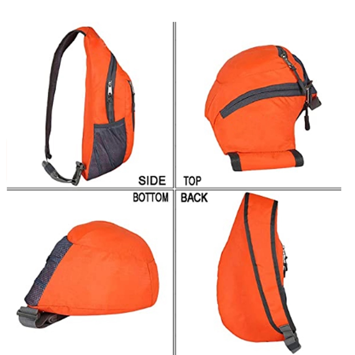 Men Women Foldable Sling Bags Shoulder Chest Backpack 4