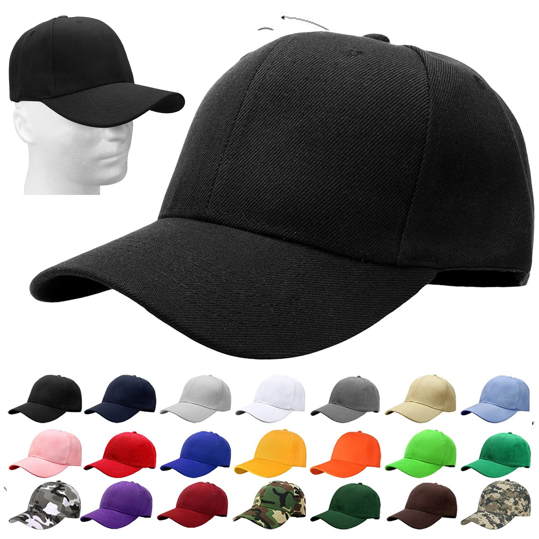 Baseball Cap Adjustable Size 1