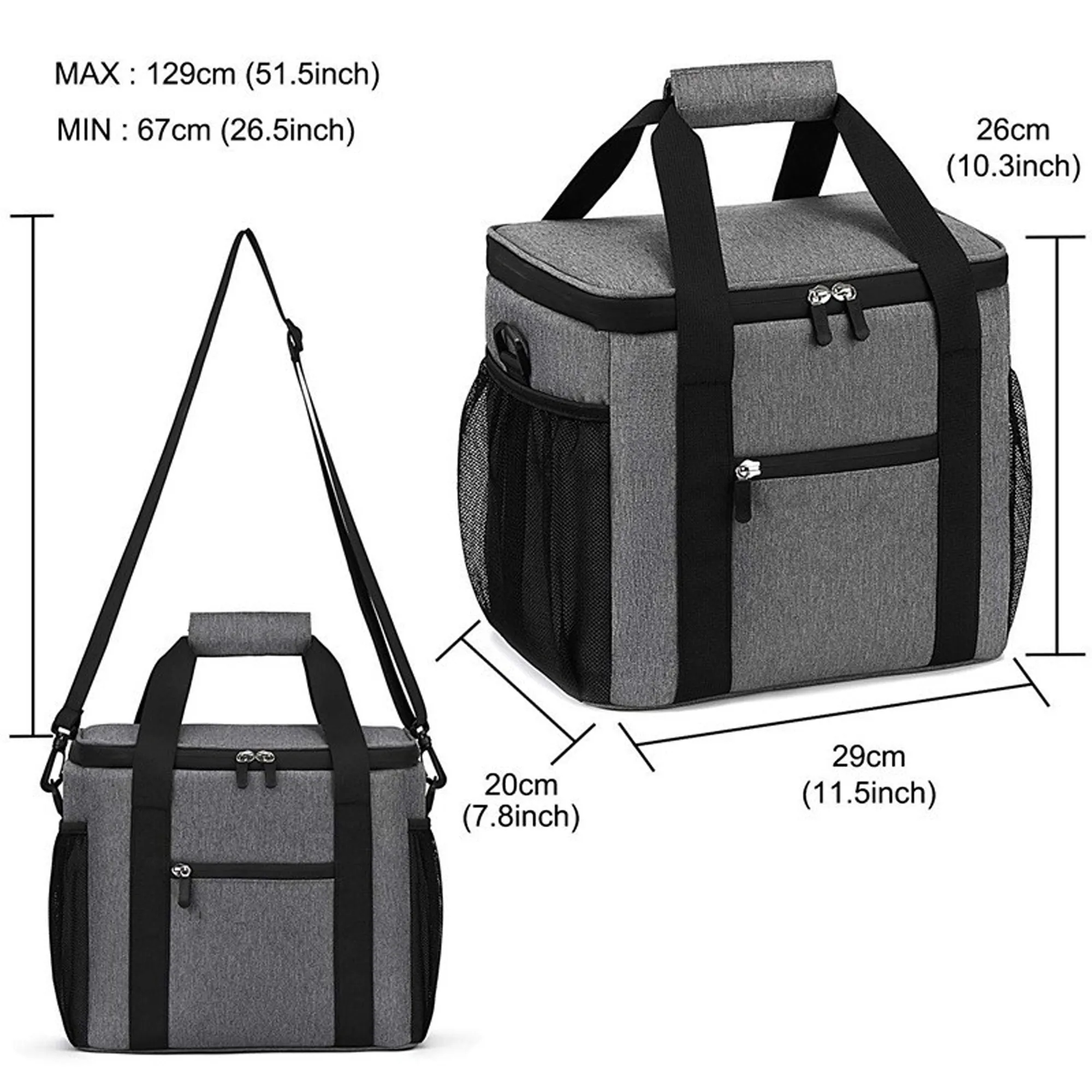 PEVA Portable Cooler Bag w/ Mesh Pack 3