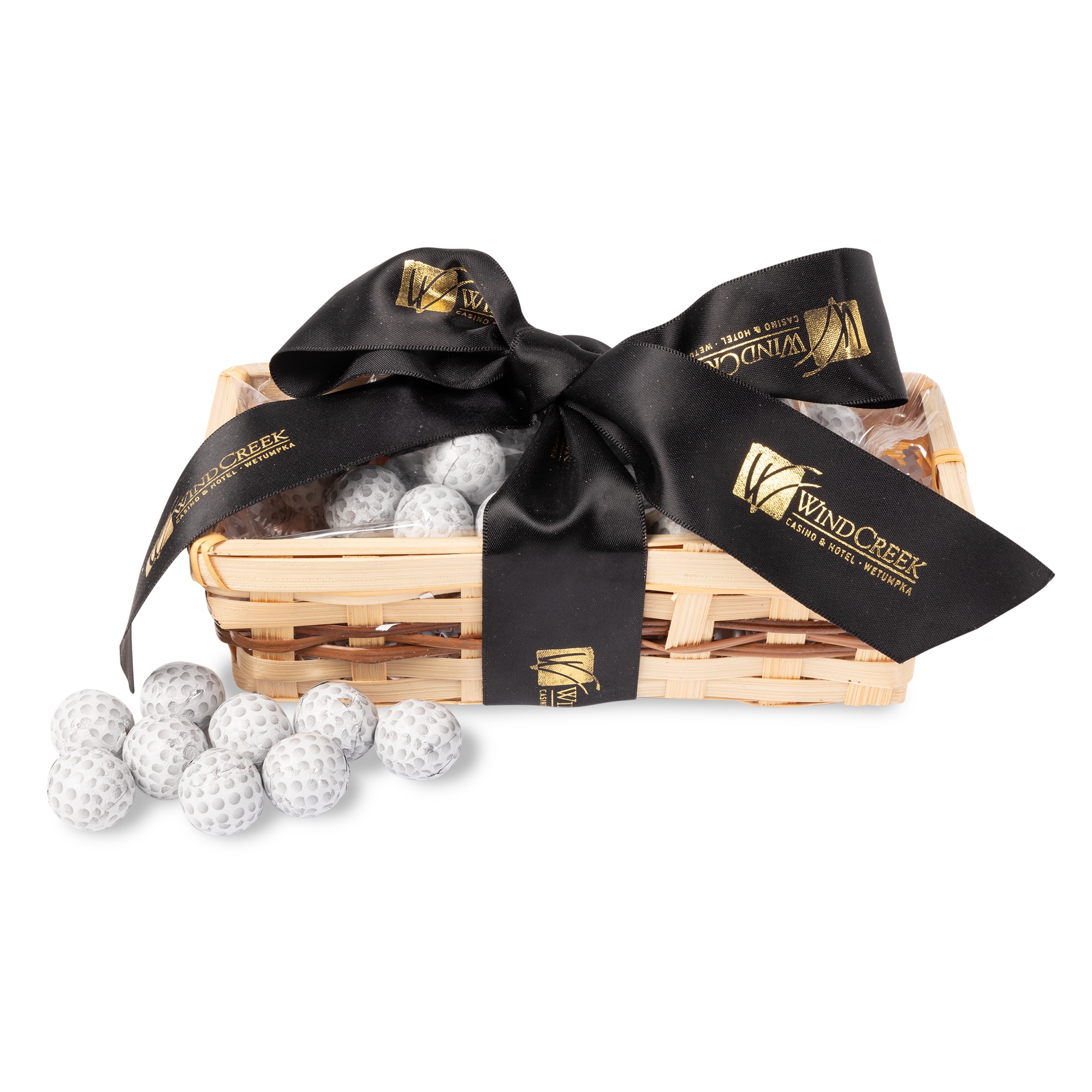 Gift Basket with Chocolate Foiled Golf Balls 1