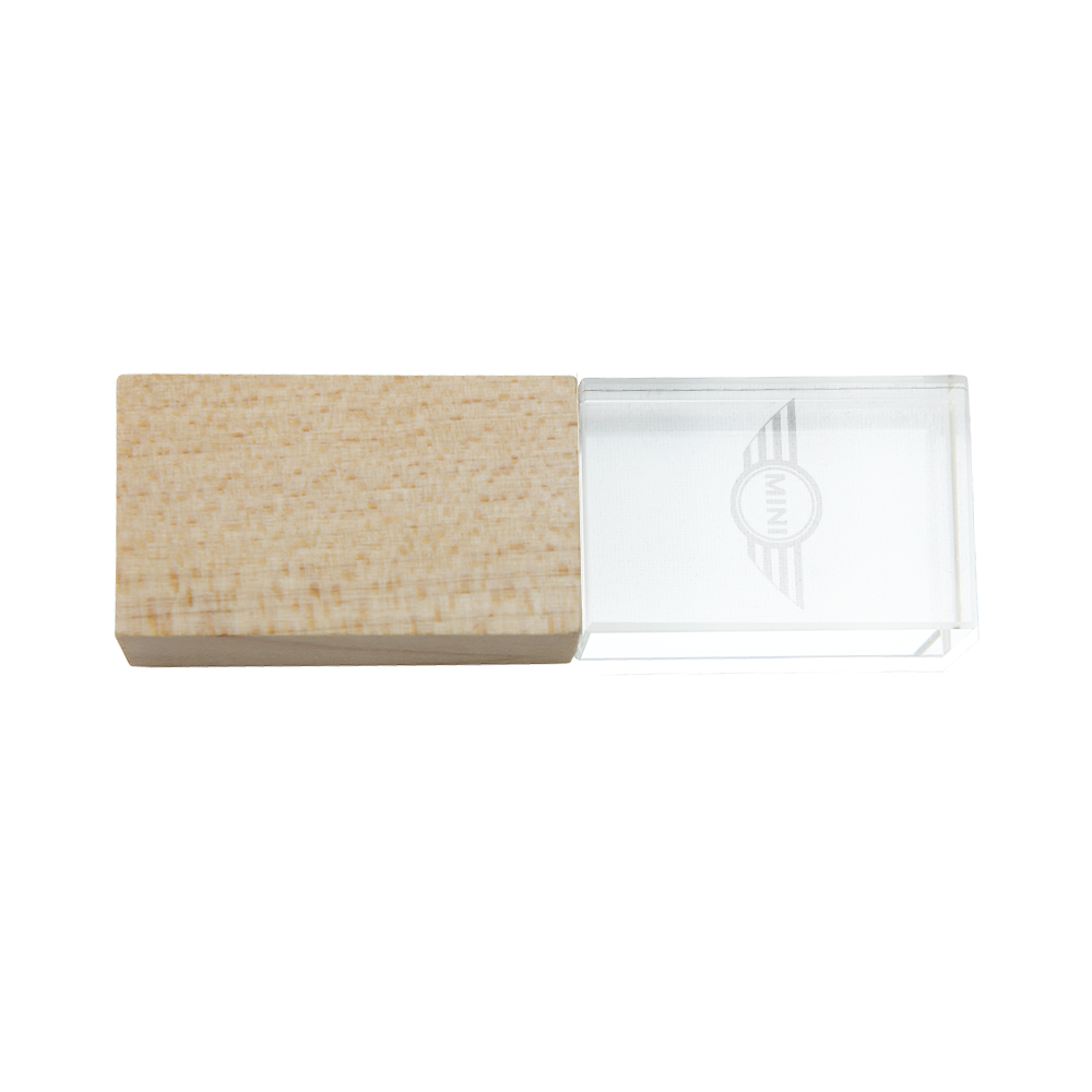 Northville Light Up Wooden Crystal USB