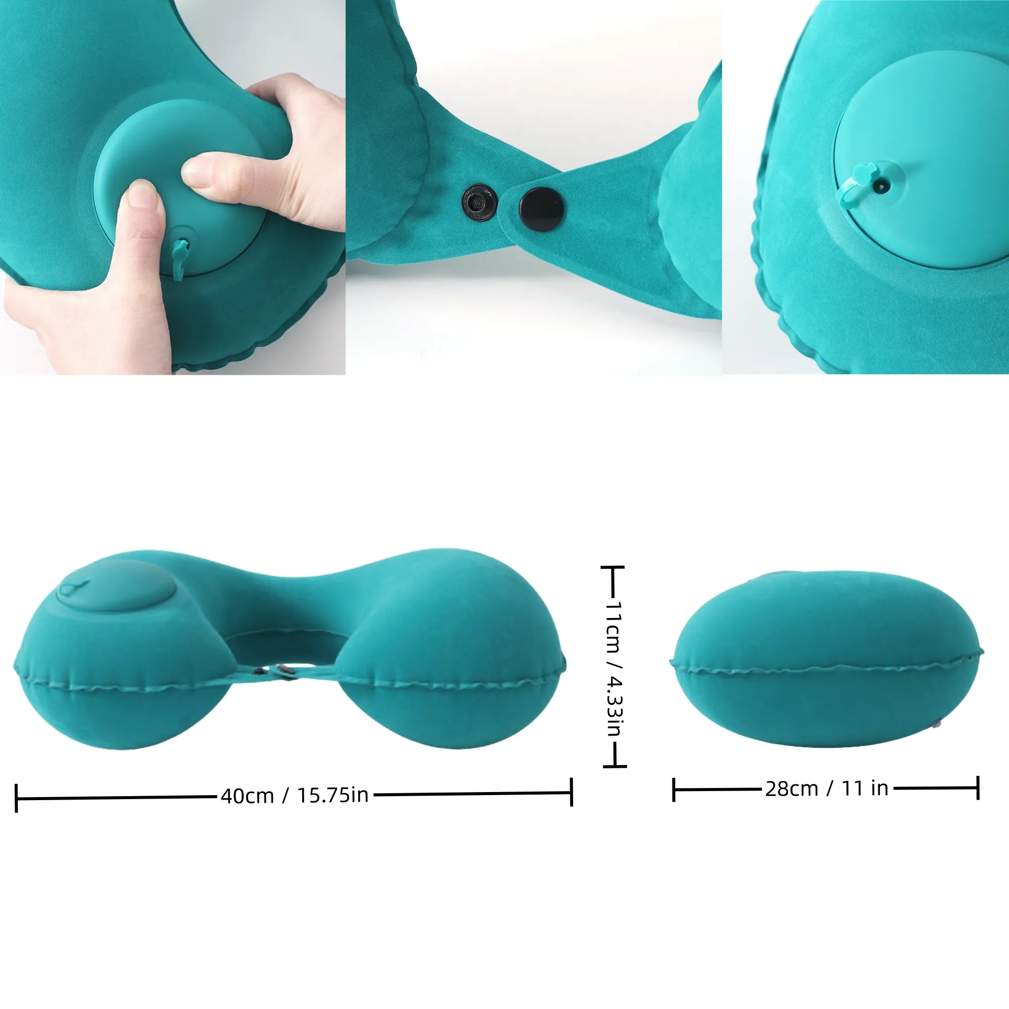 Soft Flocked Quick Inflate U-Shaped Event Pillow 5