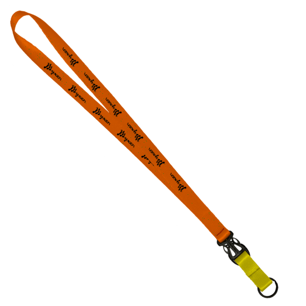 3/4" Multi color (Top and bottom) Nylon Lanyard with Plastic Slide Buckle R 481