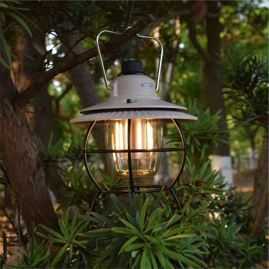 Retro Outdoor Camping Light & Picnic Lantern with Power Bank 15