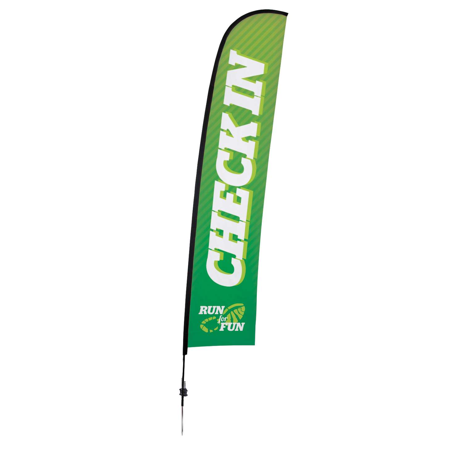 17' Premium Blade Sail Sign Kit (Single-Sided with Ground Spike)