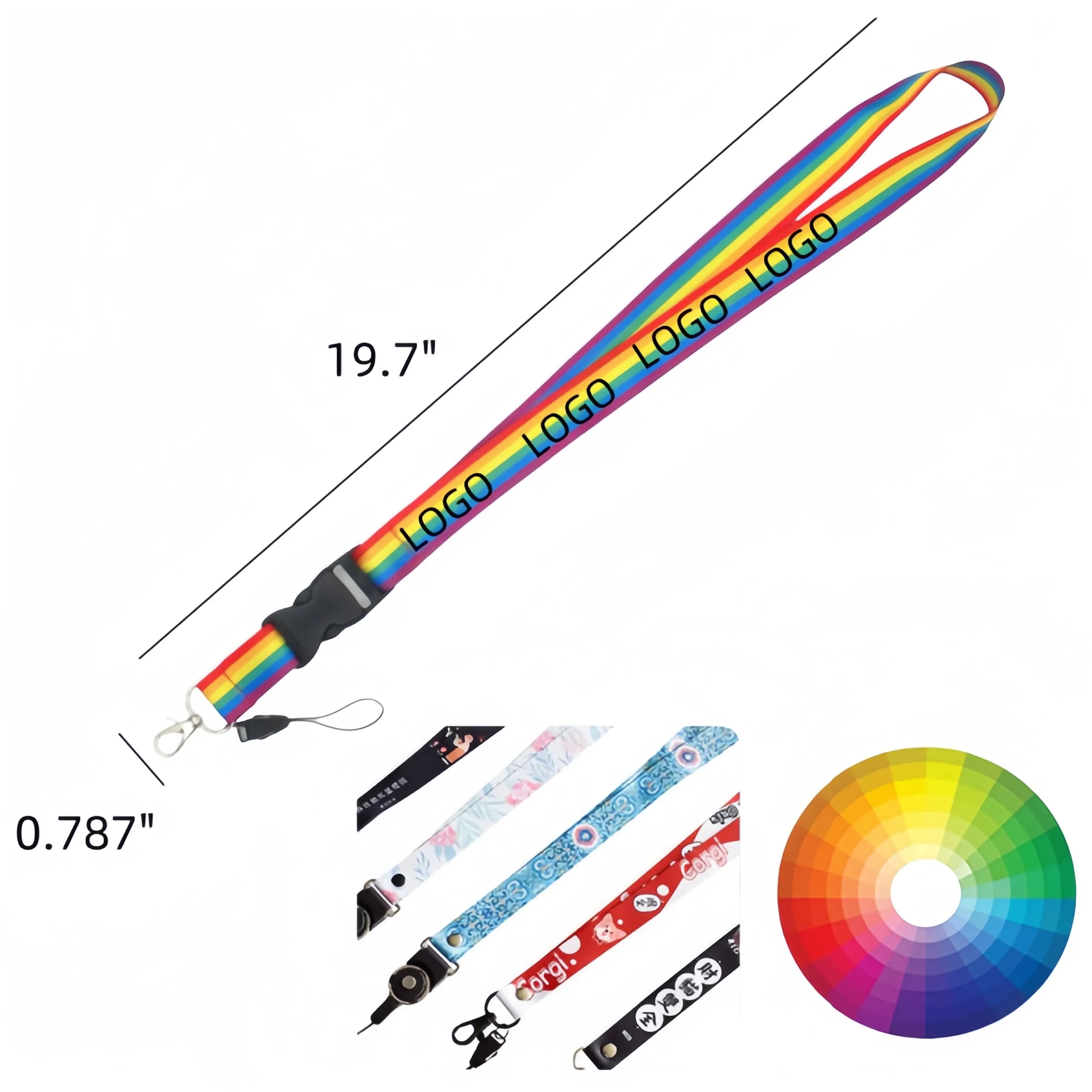 ID Card Rainbow Lanyard 5