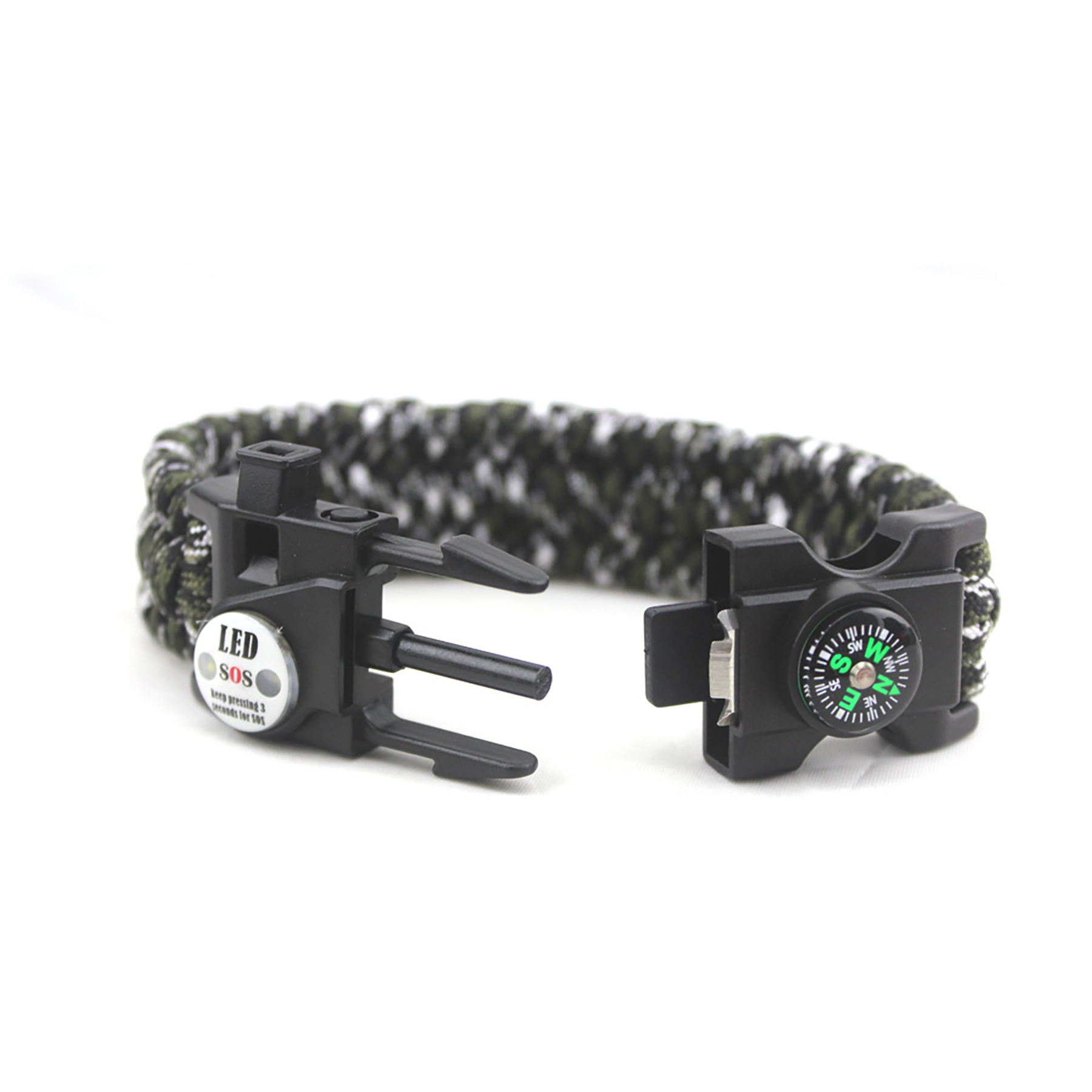 21 in 1 LED Paracord Survival Bracelet 7