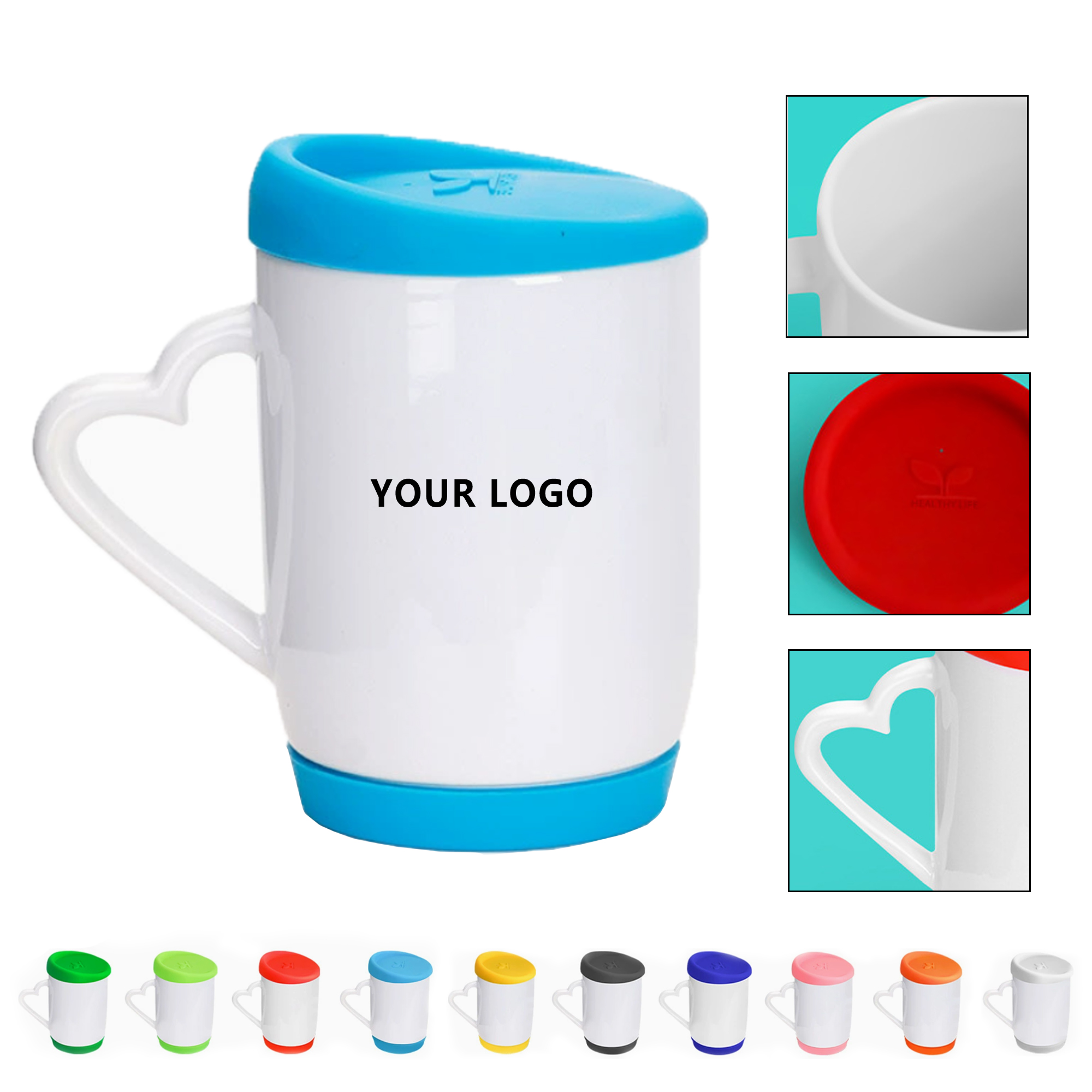 Premium Ceramic Mug With Silicone Lid & Base 1