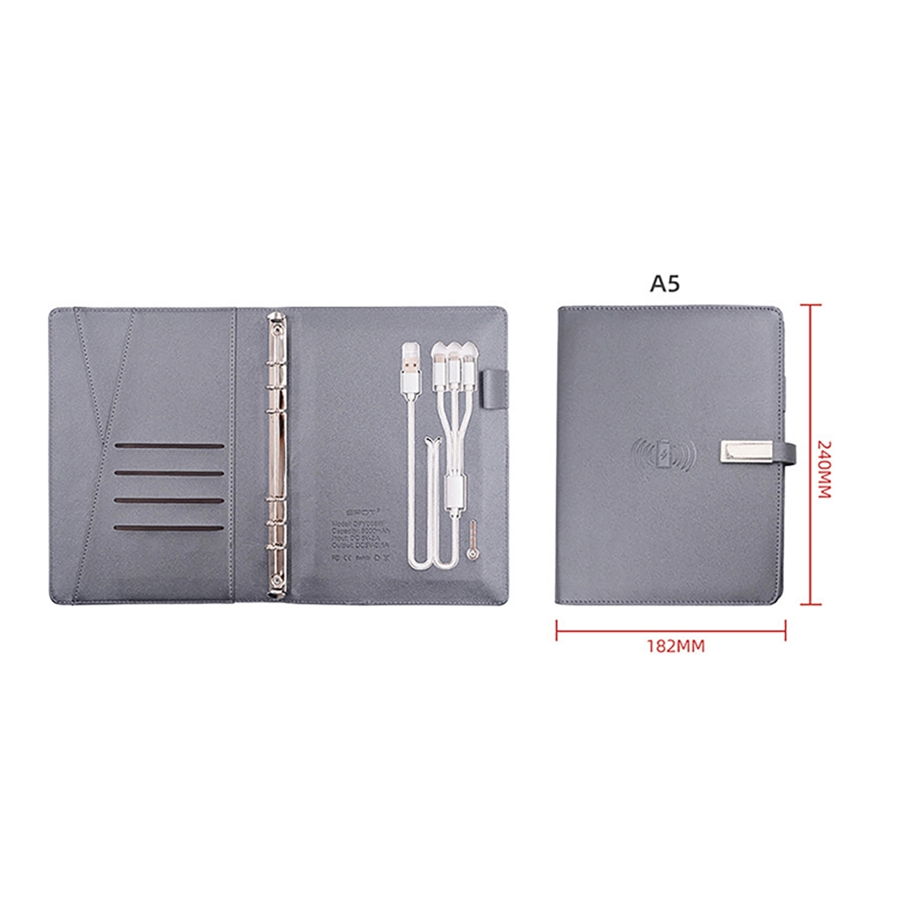 Tech Portfolio with Wireless Phone Charger 2