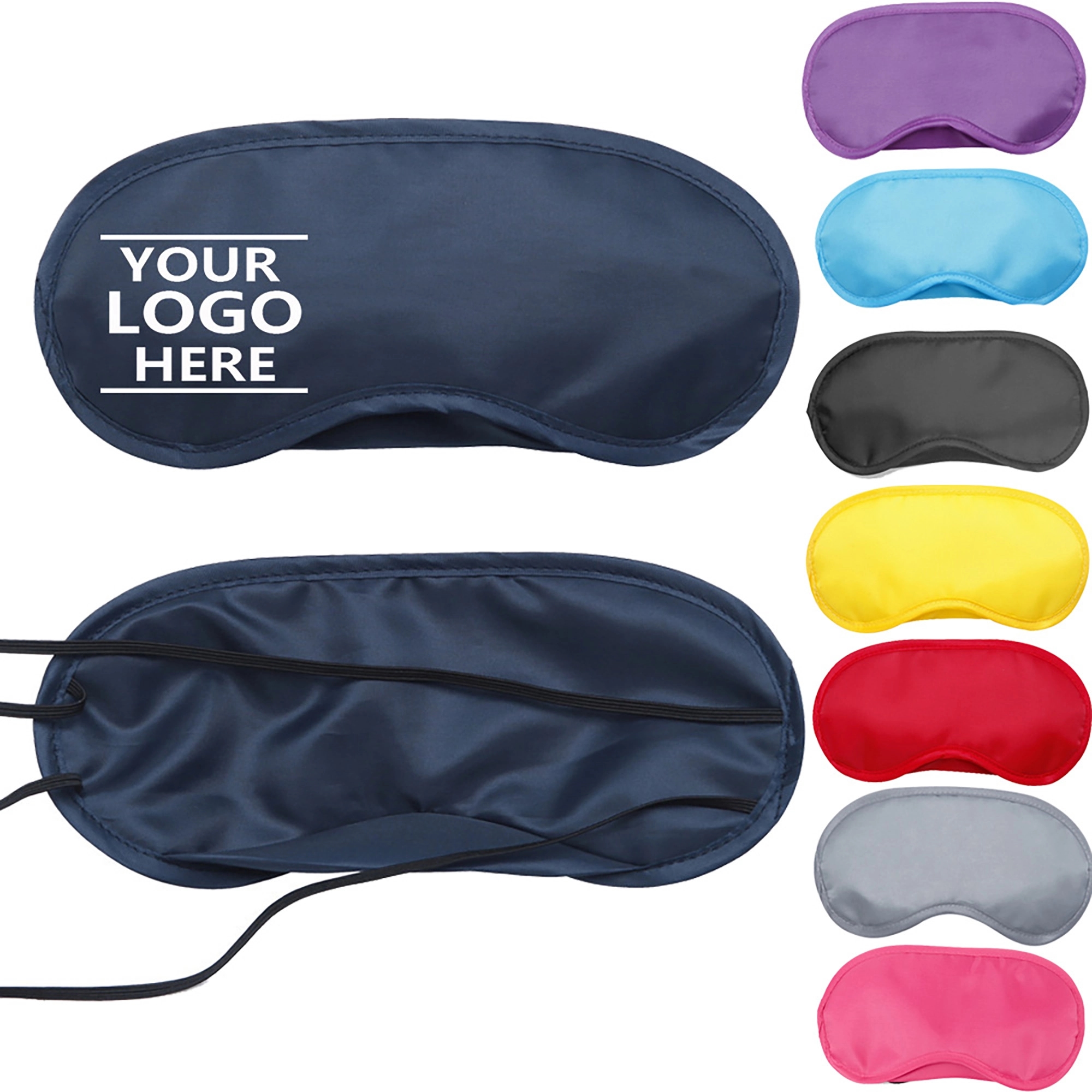 MOQ 50pcs Adult Polyester Aviation Travel Sleep Eye Mask 8