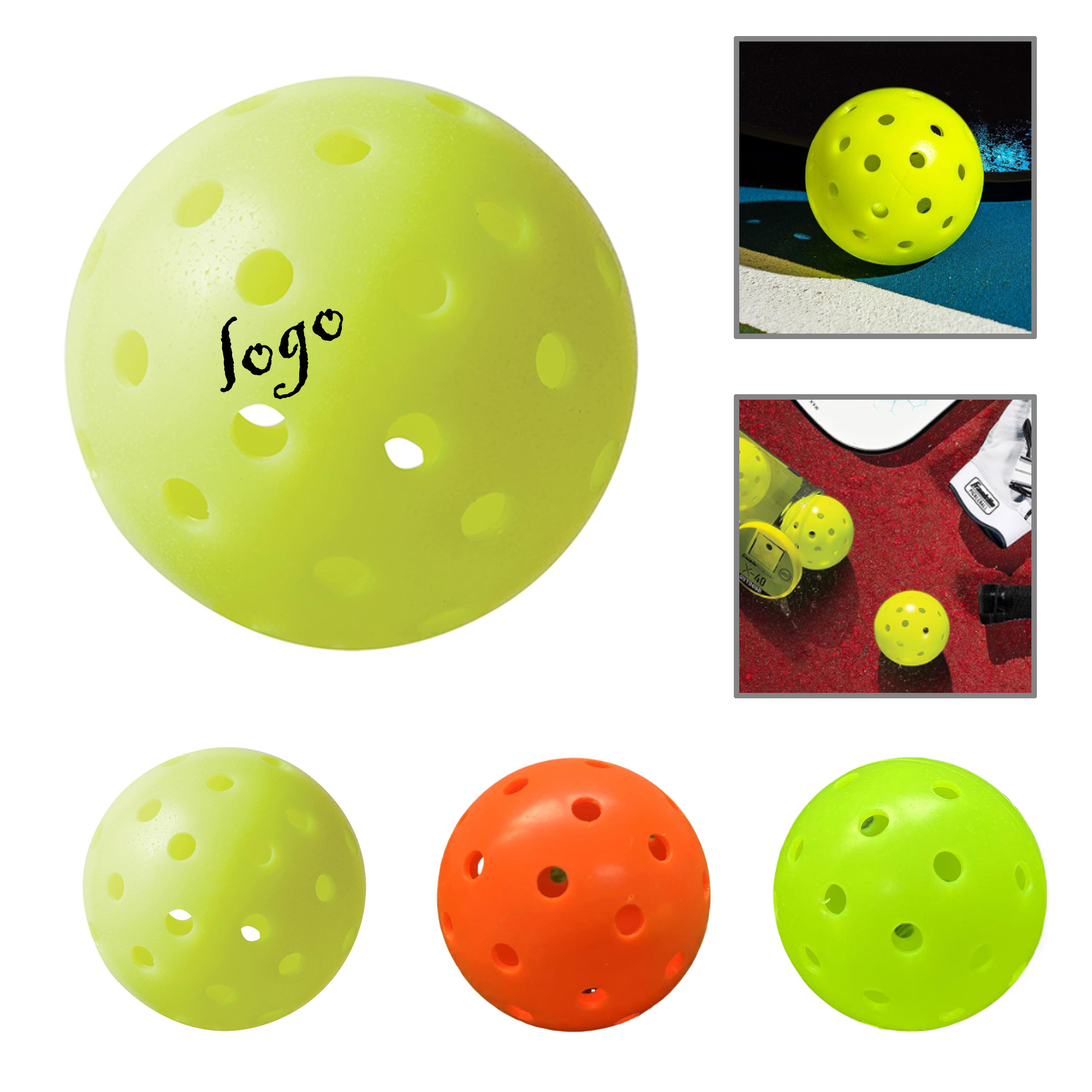 MOQ50 USAPA Approved 40-Hole Pickleball Set 2