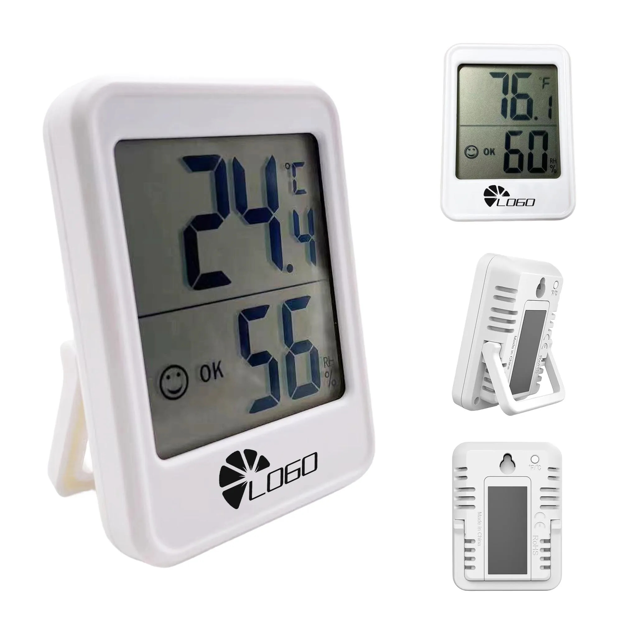 MOQ100 Fahrenheit Celsius Humidity Thermometer 4