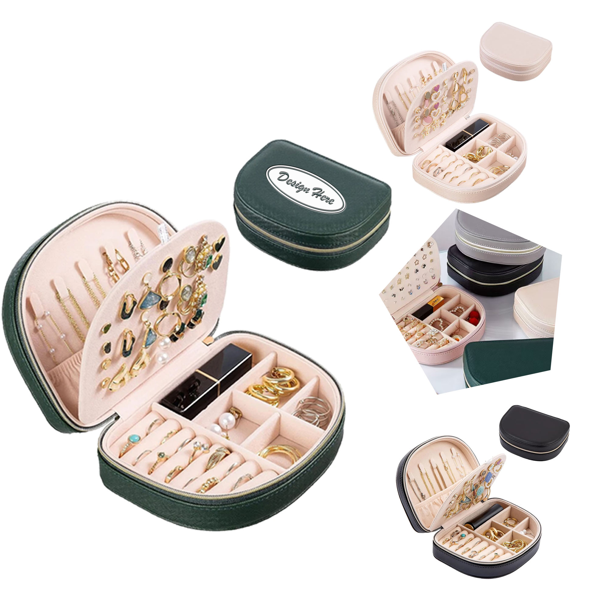 Women's Travel Jewelry Organizer in PU Leather 2