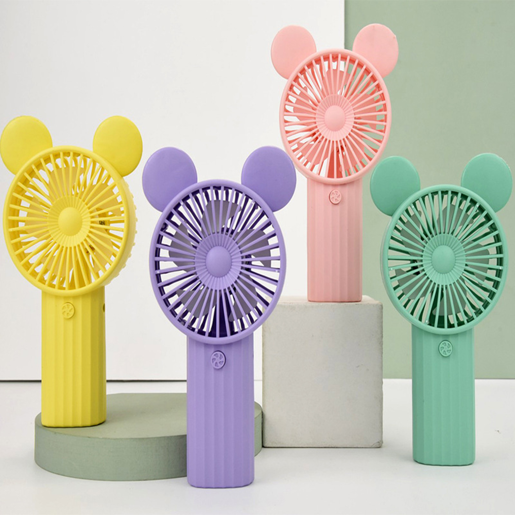 Hand-held Small Fan With Power Bank 4