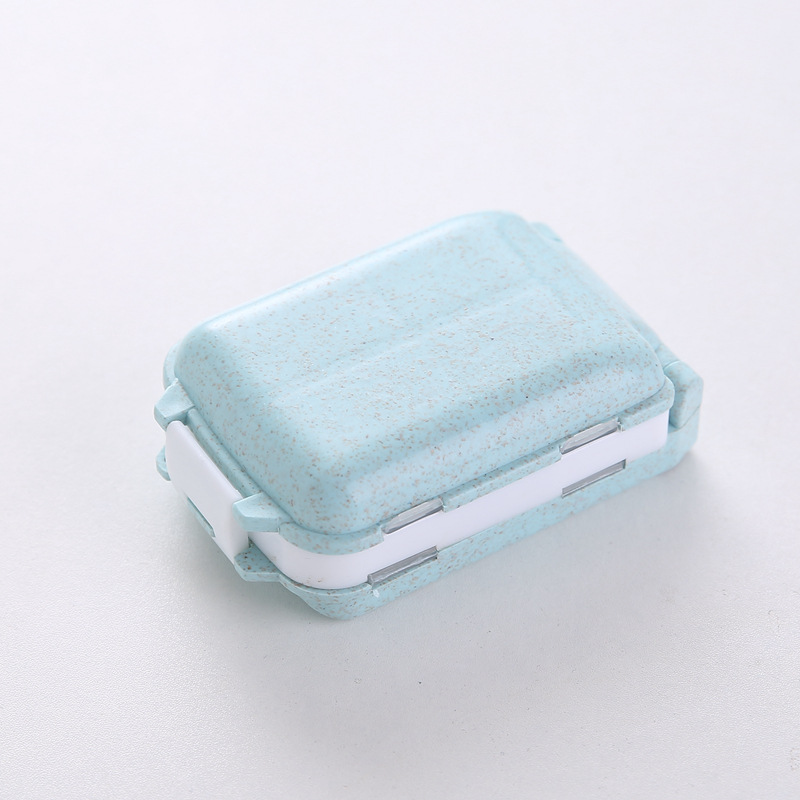 8 Compartments Pill Organizer Portable Pocket Pill Box Dispenser 10