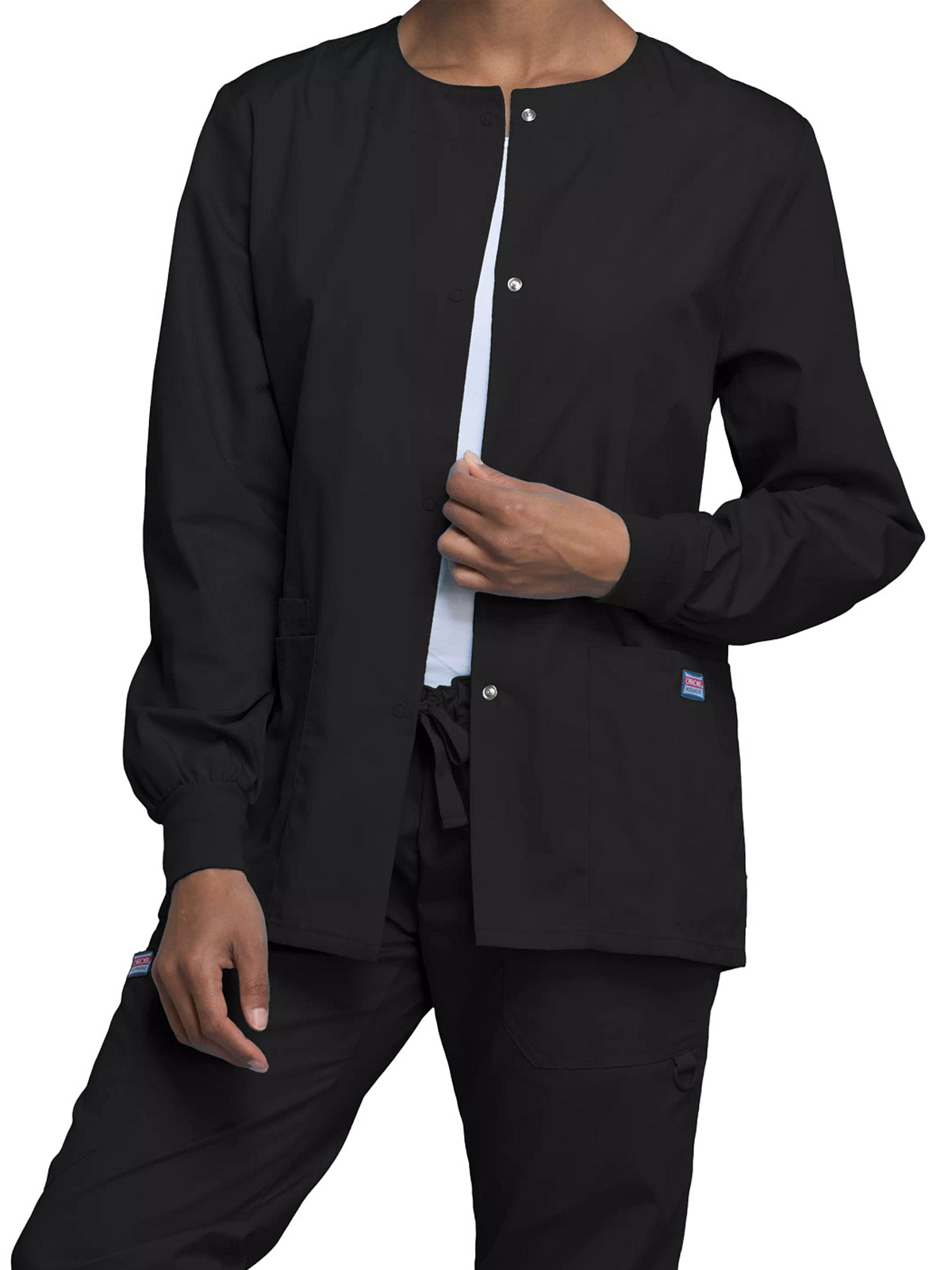 Cherokee - Workwear Originals - Women's 3-Pocket Snap Front Jacket 7