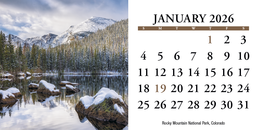 HotLine® Products Scenic America® Desk Tent Calendar 28