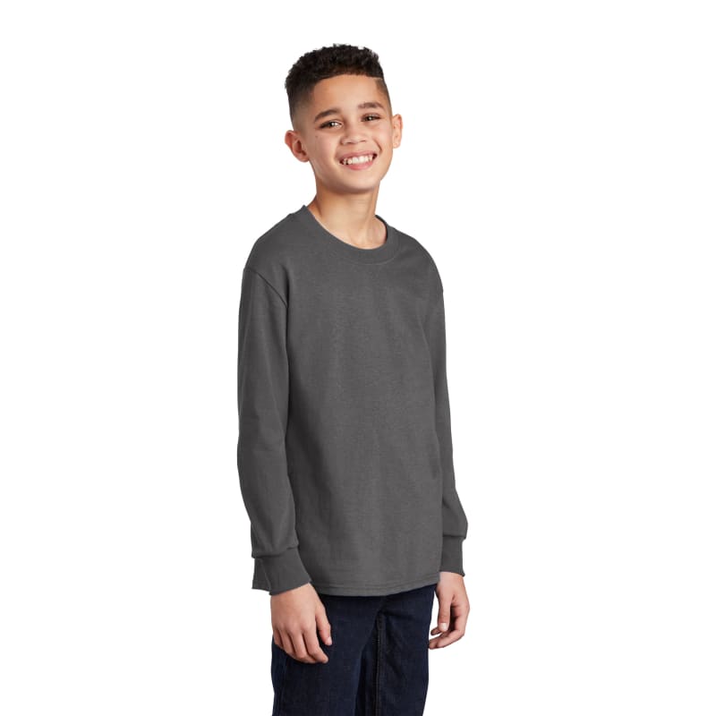 Port & Company Youth Long Sleeve Core Cotton Tee. 53